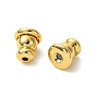 SHEGRACE Brass Ear Nuts, Bullet Ear Nuts, Earring Backs, Cadmium Free & Nickel Free & Lead Free, Long-Lasting Plated