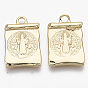 Латунные подвески, без никеля , прямоугольник со святой бенедиктической медалью