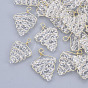 Glass Pendants, Wire Wrapped Pendants, with Real 18K Gold Plated Brass Wires, Nickel Free, Grape