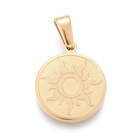 304 подвески из нержавеющей стали, плоские круглые с солнцем