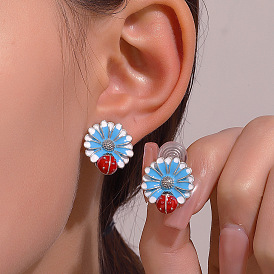Stylish Insect and Flower Mosquito Coil Ear Clip for Women - No Piercing Required