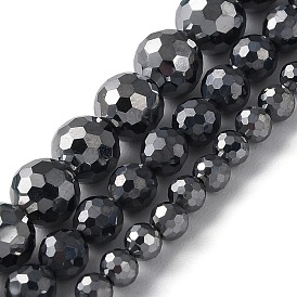 Brins de perles de pierre terahertz, facette, ronde
