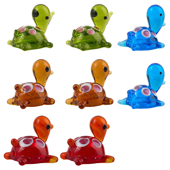 8 шт 4 цвета бусины лэмпворк ручной работы, черепаха