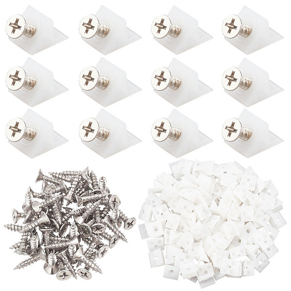 55 устанавливает пластиковые кронштейны, 45 градусные угловые скобки, с 201 винтом из нержавеющей стали