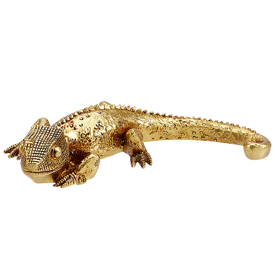Resin & Iron Lizard Figurines Ornaments, Micro Landscape Dollhouse Accessories, Pretending Prop Decorations