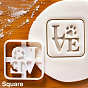 Plastic Cookie Cutters, Cookies Moulds, DIY Biscuit Baking Tool for Valentine's Day, Square/Heart/Gesture