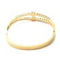 Star Clear Cubic Zirconia & Acrylic Bangles, Ion Plating(IP) 304 Stainless Steel Hinged Bangle
