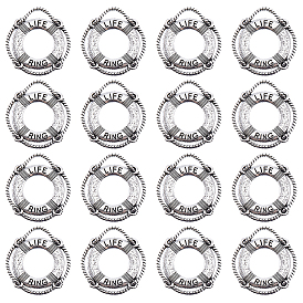 50 шт. Подвески из сплава в тибетском стиле, без кадмия и без свинца, кольцо жизни / спасательный круг / пробковое обруч