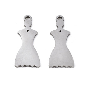 201 Stainless Steel Pendants, Laser Cut, Dress