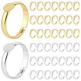 44шт. 2 цвета регулируемые латунные основания для колец