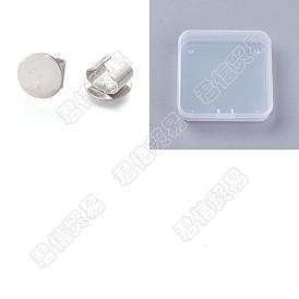 100Pcs Iron Hair Tie Buckle, Tray Setting for DIY Hair Accessories, Ponytail Decoration