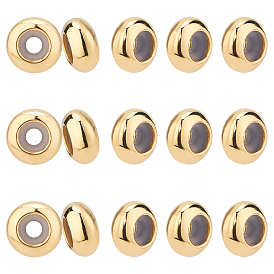 Brass Beads, with Plastic, Slider Beads, Rondelle, Cadmium Free & Nickel Free & Lead Free