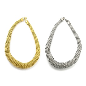 304 Stainless Steel Link Chain Necklaces, Real 18K Gold Plated