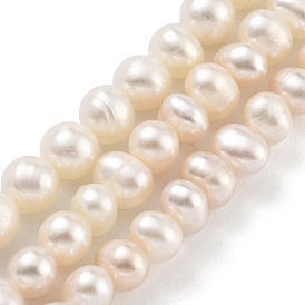 Natural Cultured Freshwater Pearl Beads Strands, Potato