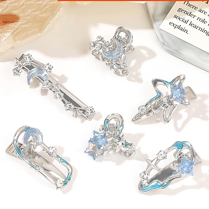 Metal Rhinestone Claw Hair Clips
