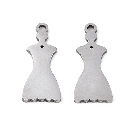 201 Stainless Steel Pendants, Laser Cut, Dress
