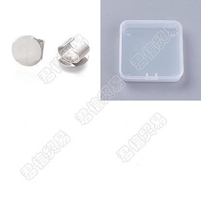 100Pcs Iron Hair Tie Buckle, Tray Setting for DIY Hair Accessories, Ponytail Decoration