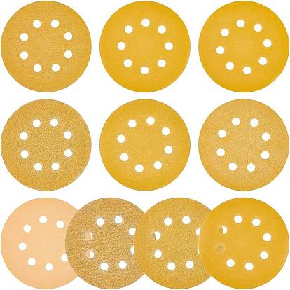 8 диски шлифовальные на липучке и петле, флокирующая наждачная бумага, для шлифовального станка полировальные принадлежности
