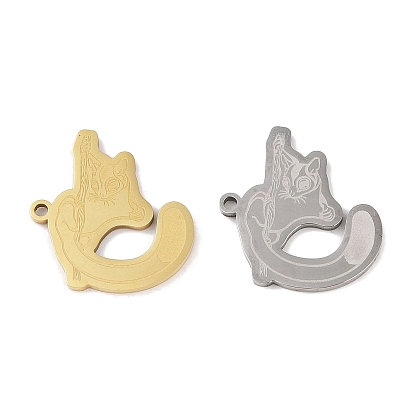 201 Stainless Steel Pendants, Mouse Charm