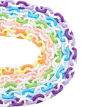 Handgefertigte undurchsichtige Acrylkabelketten, ellipsenförmige
