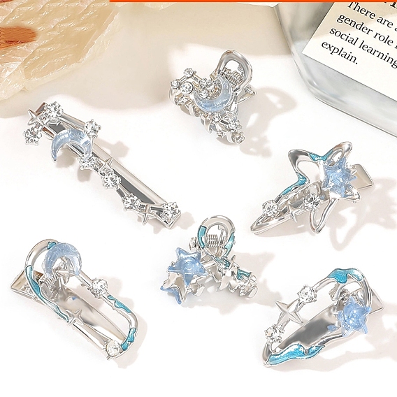 Metal Rhinestone Claw Hair Clips