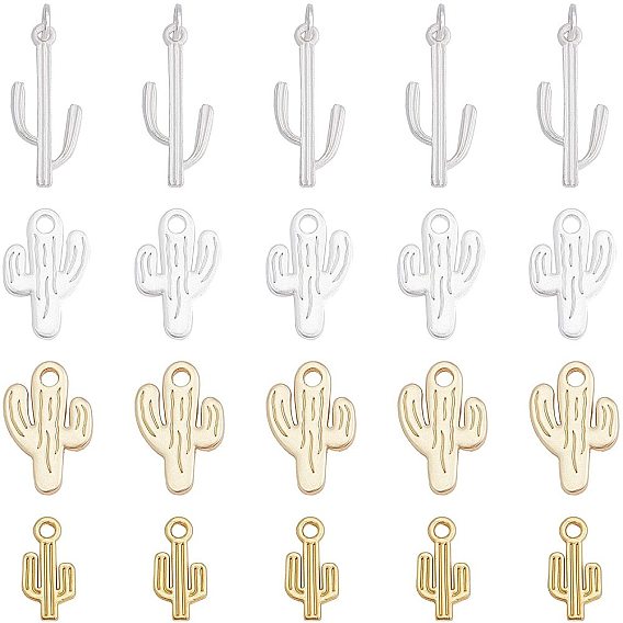 Alloy Big Pendants, Matte Style, Cadmium Free & Lead Free, Cactus