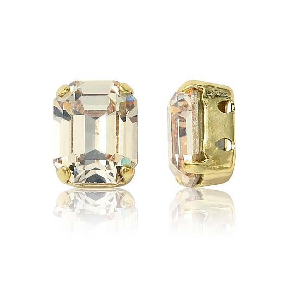 Пришивные чашки preciosa® maxima crystal, многожильных ссылки, чешский хрусталь, с настройками латуни, 719 37 408 восьмиугольник