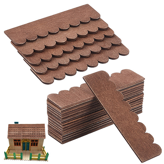 Alero de madera, accesorios para casas de muñecas