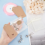 PandaHall Elite DIY Angel Series Keychain Gift Kits, Including Horseshoe Alloy Keychain, Organza Gift Bags, Ribbon and Jewelry Display Tags