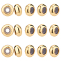 Brass Beads, with Plastic, Slider Beads, Rondelle, Cadmium Free & Nickel Free & Lead Free