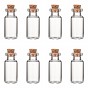 Стеклянные бутылки стеклянные фляги, с пробкой, бутылка желаний, шарик контейнеры, прозрачные, 35x16 мм, емкость: 6 мл (0.2 жидких унций)