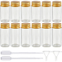 Round Glass Storage Containers for Cosmetic, Candles, Candies, with Aluminium Screw Top Lid, Plastic Funnel Hopper & Transfer Pipettes