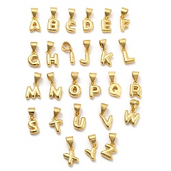 Brass Charms, Real 18K Gold Plated, Long-Lasting Plated, Lead Free & Cadmium Free, Letter Charm