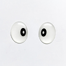 Self-adhesive Plastic Doll Eyes, Craft Eyes, for Doll Making, Oval