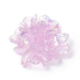 Resin Cabochon, AB Color, Flower