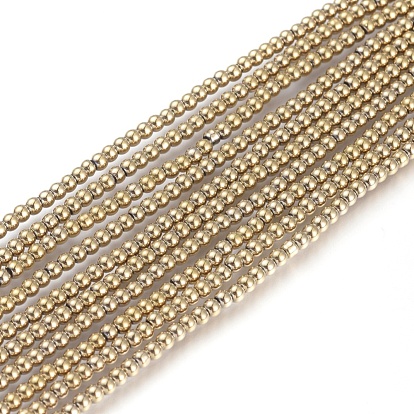 Electroplate Glass Beads Strands, Round, Full Plated