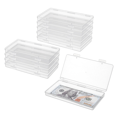 Plastic Bead Containers with Hinged Lid, Rectangle
