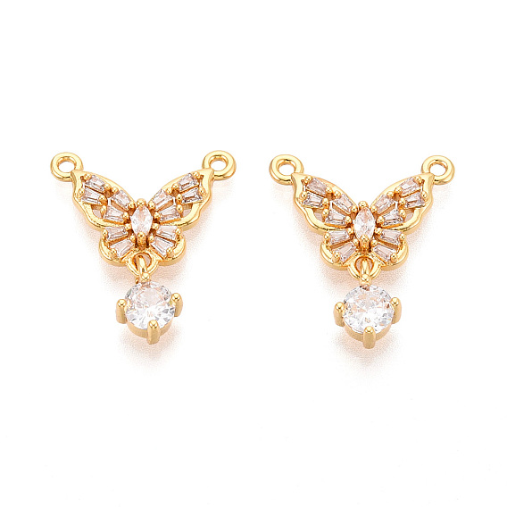 Латунные микро проложить кубического циркония подвески, бабочка, без никеля , долговечный