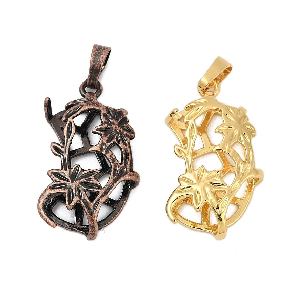 Подвеска в форме цветка из латуни с кабошоном, настройки открытой спины