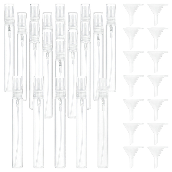 20Флакон духов из стекла OCS, многоразового использования, В комплекте: 200шт. пластиковых крышек из полипропилена и воронка для ПЭТ.