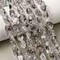 Hilos de cuentas de diamantes herkimer naturales, pepitas