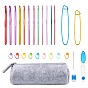 DIY Jewelry Kits, with Aluminum Crochet Hook Needles & Stitch Holder, Scissors, Plastic Crochet Knitting Row Round Stitch Maker Counter & Knitting Crochet Locking Stitch Markers Holder