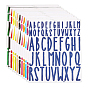 12 листы 12 стили ПВХ алфавит почтовый ящик декоративные наклейки, водостойкие самоклеящиеся буквы для наружной отделки помещений, letter.a ~ z