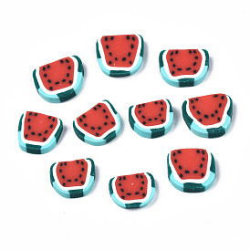 Handmade Polymer Clay Cabochons, Polymer Clay Slices for Resin Crafts & DIY Projects, Imitation Food, Watermelon