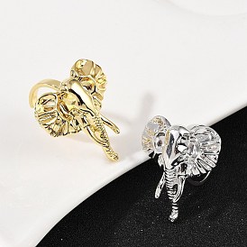 Латунные регулируемые открытые манжеты для женщин, без кадмия и без свинца, слон