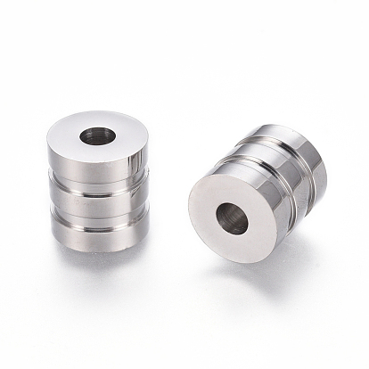 304 Stainless Steel Groove Beads, Column