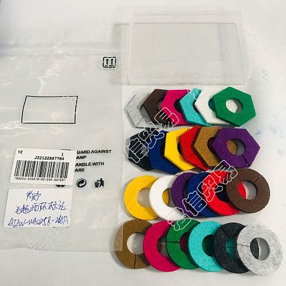 24 piezas 2 estilo 12 colores dijes de fieltro para copas de vino