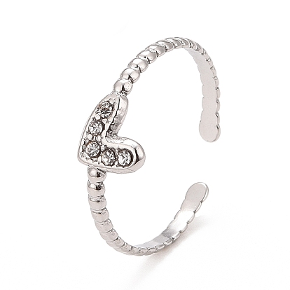 Открытое кольцо-манжета с кристаллами и стразами, 304 украшения из нержавеющей стали для женщин