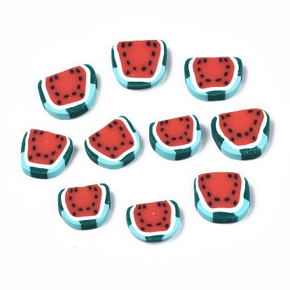 Handmade Polymer Clay Cabochons, Polymer Clay Slices for Resin Crafts & DIY Projects, Imitation Food, Watermelon
