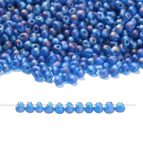 Миюки 3.4мм капельные бусины, японский бисер, матовые прозрачные цвета ab